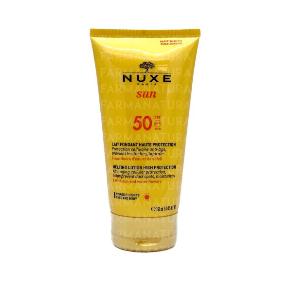 NUXE SUN Latte fondente alta protezione Viso/Corpo SPF 50 150ML