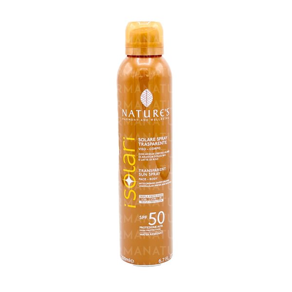 Spray Trasparente SPF50 - 200ml - NATURE'S