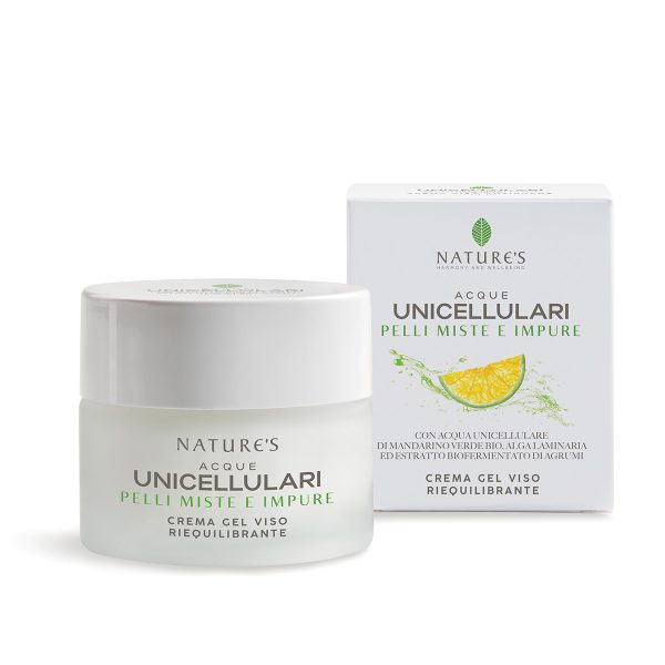 Acque Unicellulari Cr Gel Viso Pelli Miste Impure 50ml Nature's