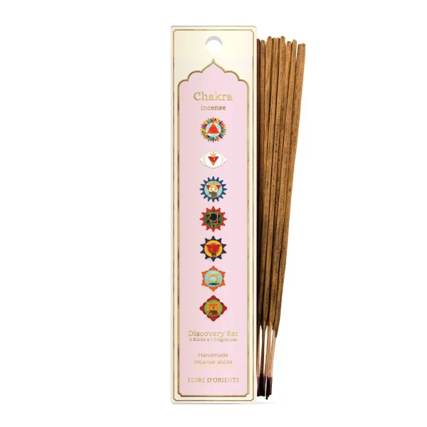 Chakra Incense Box, 3 sticks X 7 Fragrances - Incenso Naturale