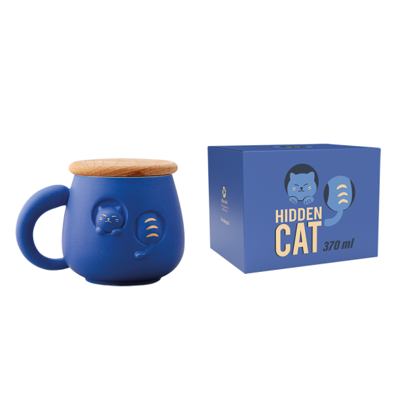 Tazza Hidden Cat Blue 370ml
