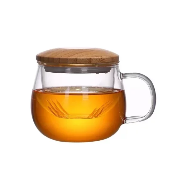 Teiera Vetro Borosilicato Tappo Bambu 350Ml Bice