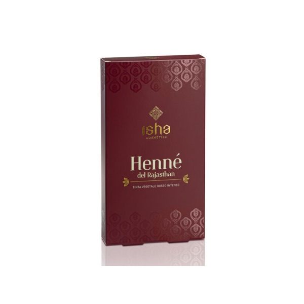 Henne' Rajasthan Rosso Intenso 100%puro 100gr Isha