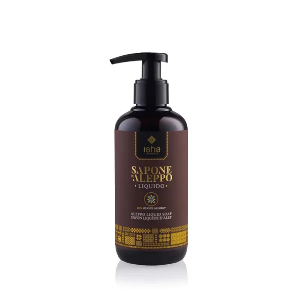Sapone di Aleppo liquido 25% olio di Alloro - 200GR - Isha