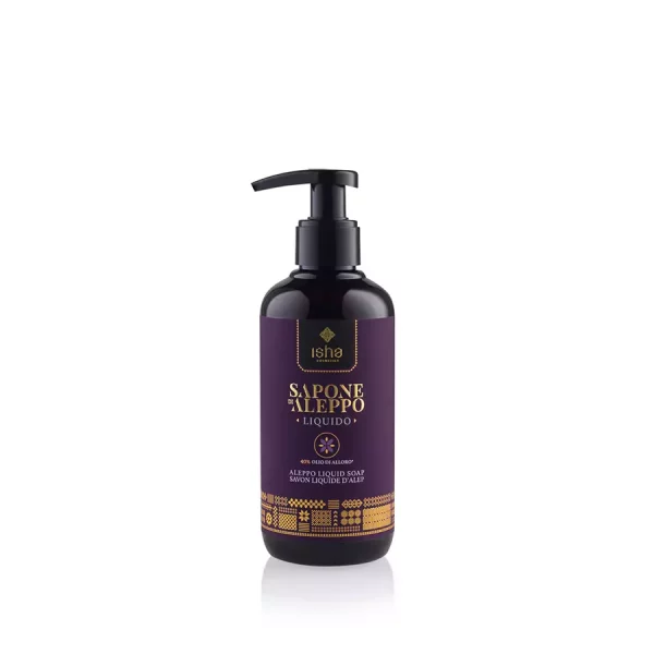 Sapone di Aleppo liquido 40% olio di Alloro – 250 ml - Isha