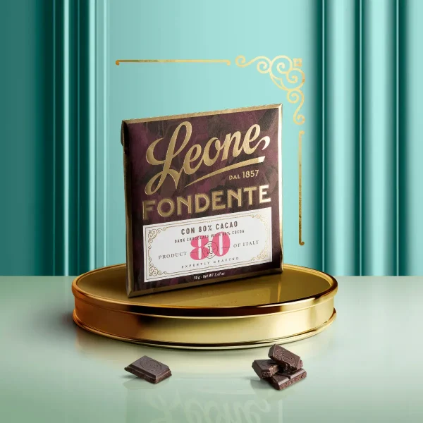 Tavoletta Cioccolato Fondente 80% 70gr Leone