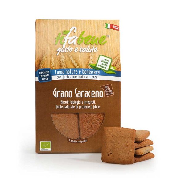 Biscotti Grano Saraceno e Mandorle integrali Senza Glutine TiFaBeneBio