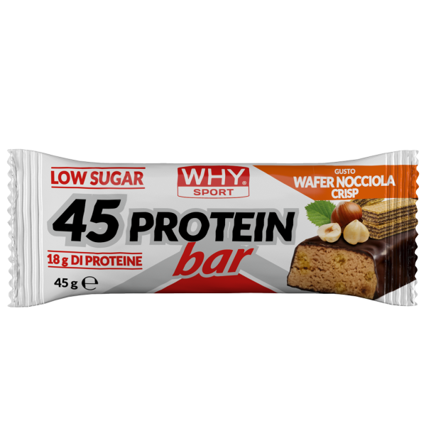 45 Protein Low Bar Crisp Wafer Nocciola 45gr Whysport