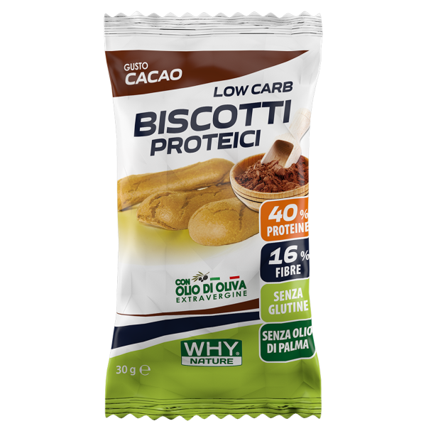 Biscotti Proteici Cacao 30 Gr Whynature