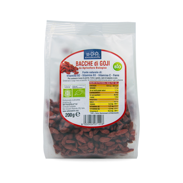 Bacca Di Goji 200 Gr Sottolestelle
