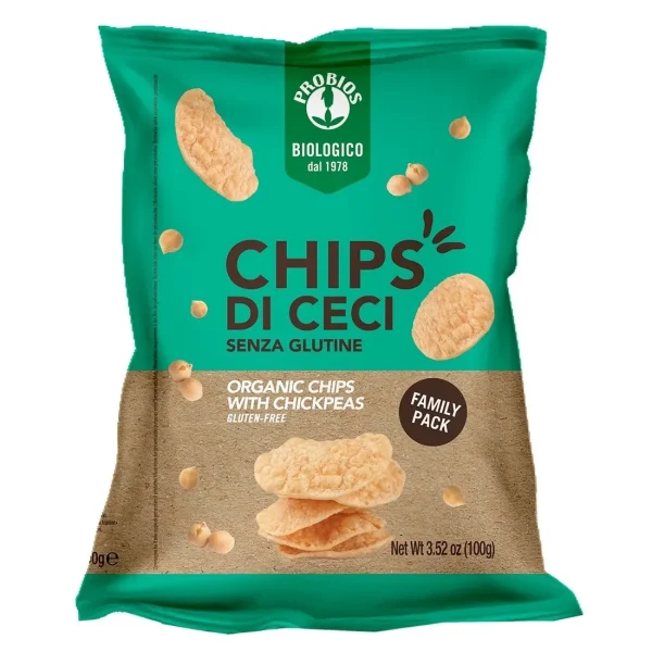 Bio Chips Di Ceci Senza Glutine 100gr Family Pack Probis