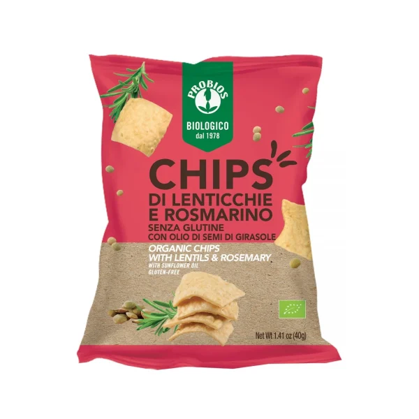 Bio Chips Di Lenticchie E Rosmarino S/G 40Gr Probios