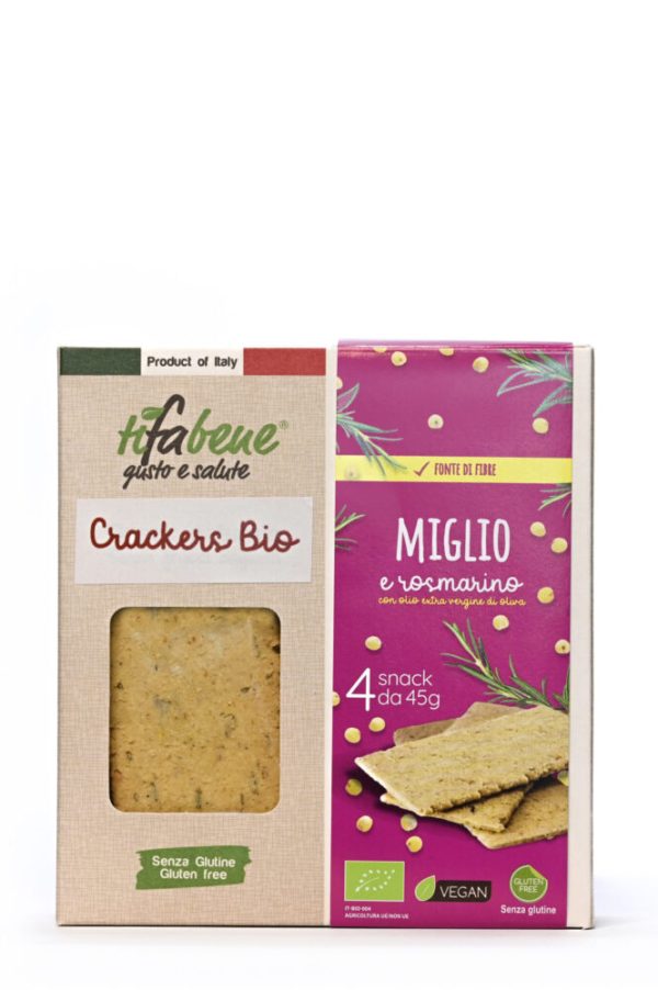 Crackers Bio Miglio e Rosmarino 4x45 gr