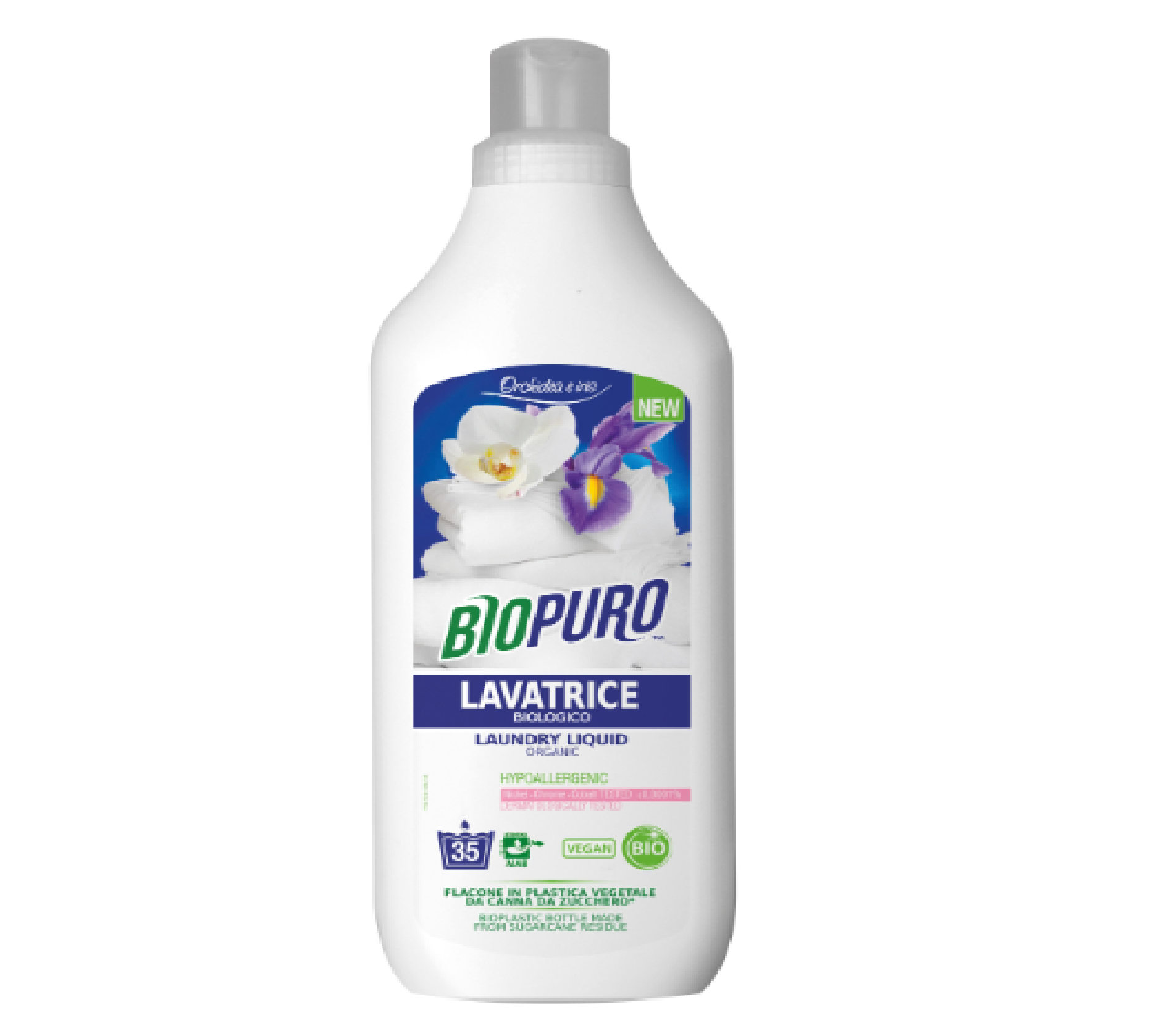 Bio Puro Detersivo Lavatrice Orchidea e Iris 1lt